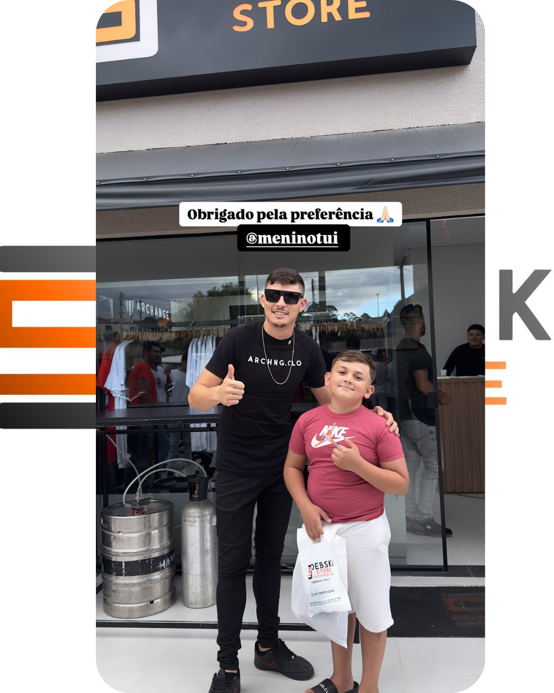 Cliente satisfeito @meninotui